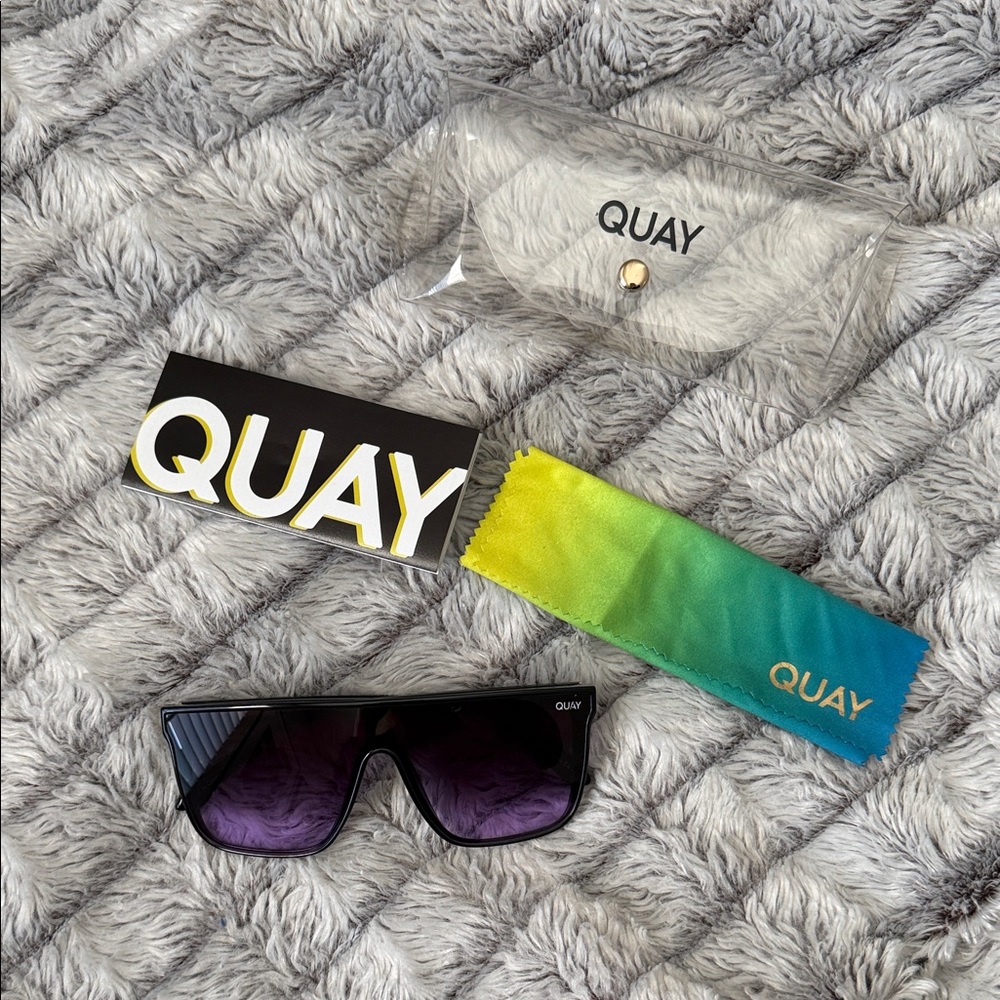 Quay Nightfall Black and Purple Sunglasses